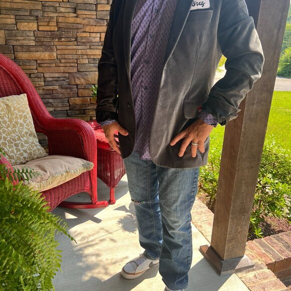 Express crushed velvet jacket with flair - Picture 7 of 8